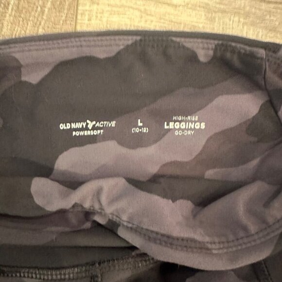 OLD NAVY ACTIVE POWERSOFT LEGGINGS SIZE LARGE 10/12 GIRLS CAMOFLAUGE - Picture 6 of 6